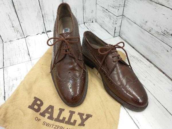 BALLY バリー ウィングチップ ローファー ブラウン 39 約 24cm