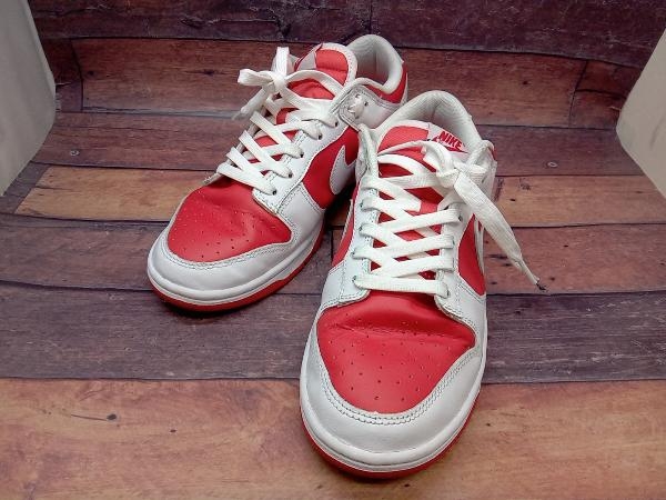 スニーカー NIKE DUNK LOW RETRO CHAMPIONSHIP RED ナイキ ダンク ロー レトロ チャンピオンシップ レッド サイズ26.5cm_画像1