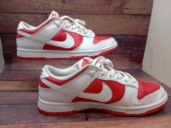 スニーカー NIKE DUNK LOW RETRO CHAMPIONSHIP RED ナイキ ダンク ロー レトロ チャンピオンシップ レッド サイズ26.5cm_画像5