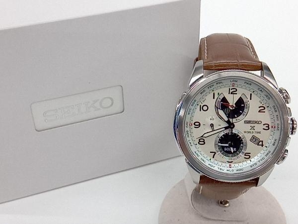 SEIKO　セイコー　PROSPEX　プロスペックス　V195-0AD0　ソーラー　デイト　クロノグラフ　メンズ腕時計　箱付 店舗受取可