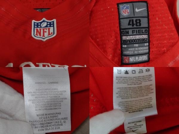 サンフランシスコ 49ers Vernon Davis ナイキ NFL フットボールジャージ85 レッド_画像6