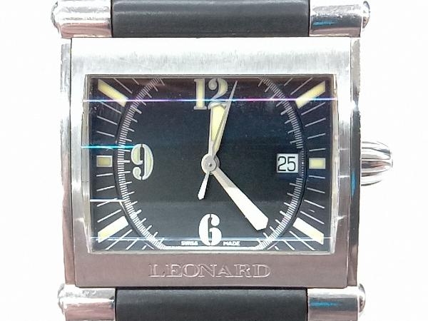 LEONARD　レオナール　SC5Q100　電池式　クォーツ　デイト　ブラック　レディース腕時計 店舗受取可