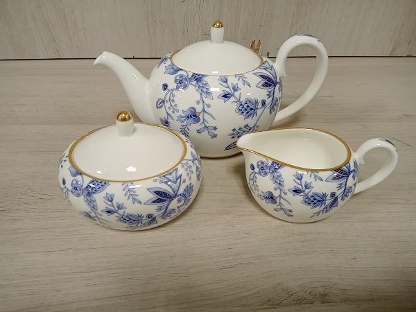 【特別送料無料!】 現状品 Noritake ノリタケ ブルーソレンティーノ ティーポット クリーマー シュガーポット 3つセット ノリタケ 【特別送料無料!】 現状品 Noritake ノリタケ ブルーソレンティーノ ティーポット クリーマー シュガーポット 3つセット ノリタケ