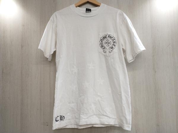 夏 Chrome Hearts クロムハーツ Horseshoe Logo Pocket 半袖Tシャツ 星柄 M ホワイト