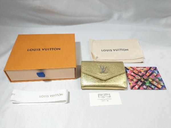 LOUIS VUITTON ルイ・ヴィトン M69059 UB4109 PFロックミニ 日本限定 ゴールド ミニウォレット 三つ折財布 店舗受取可_画像9