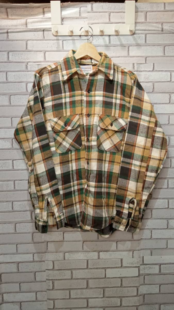 買得 チェック柄 S ネルシャツ 長袖シャツ 3286 USA製 80s 70s BROTHER