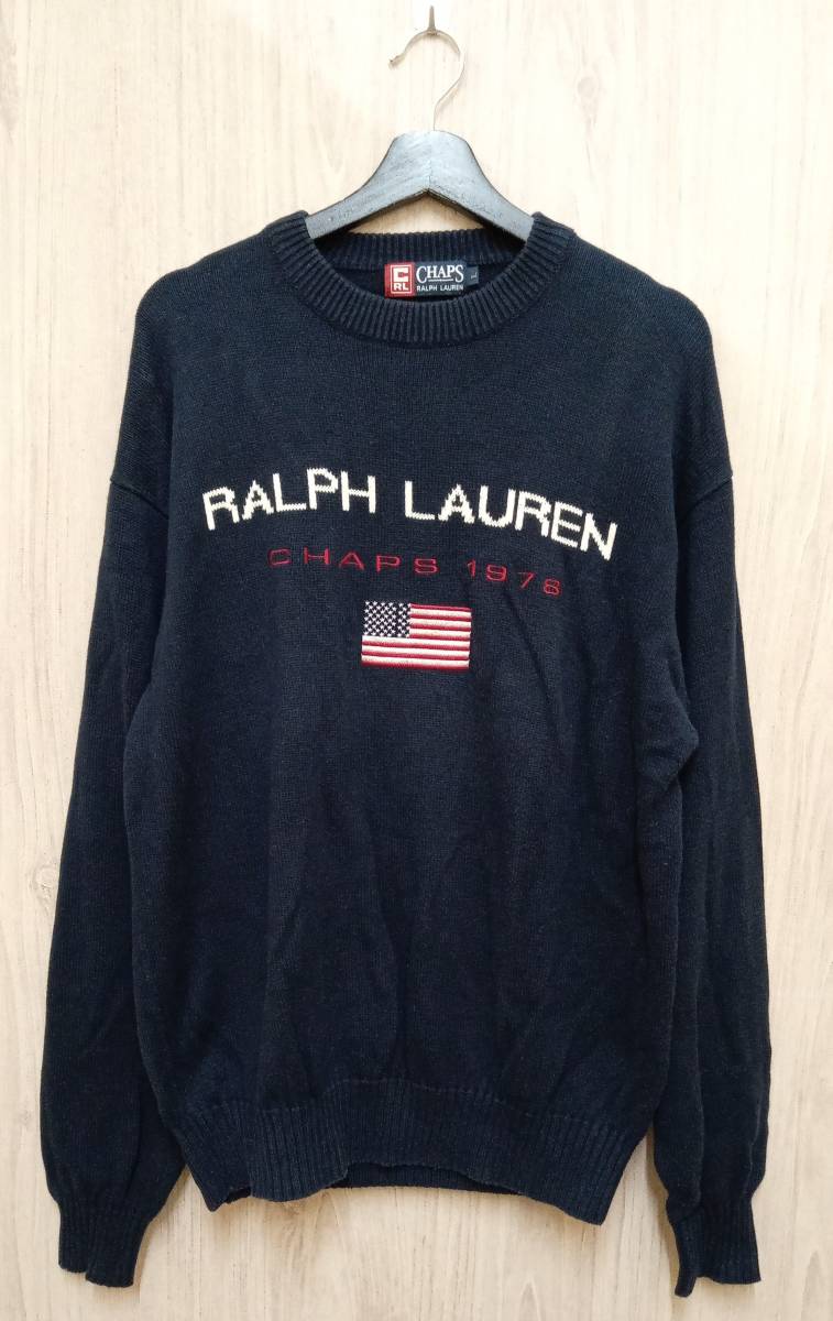 愛用 CHAPS/チャップス/ニット/ralph lauren/1618-3674/ネイビー系/L