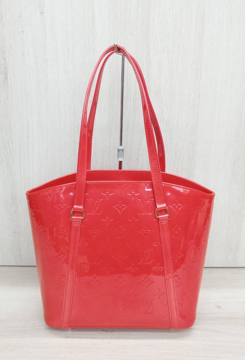 LOUIS VUITTON ルイ ヴィトン モノグラム・ヴェルニ DR0192 アヴァロンMM M91727 ハンドバッグ レッド バッグの画像1