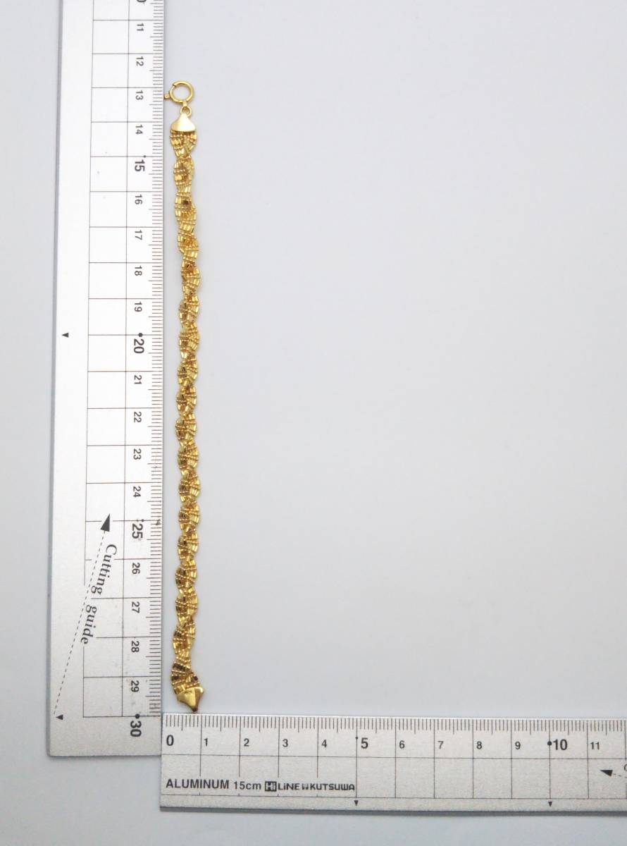 K18 17cm 7.60g ブレスレット イエロー ゴールド 店舗受取可