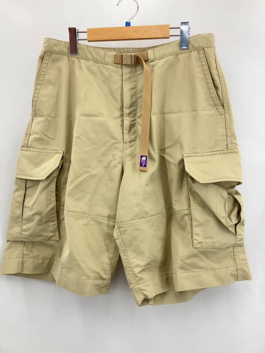 ☆ THE NORTH FACE PURPLE LABEL ザノースフェイス パープルレーベル ハーフパンツ 綿パン NT4302N カーゴショーツ 34 ベージュ系 夏_画像1