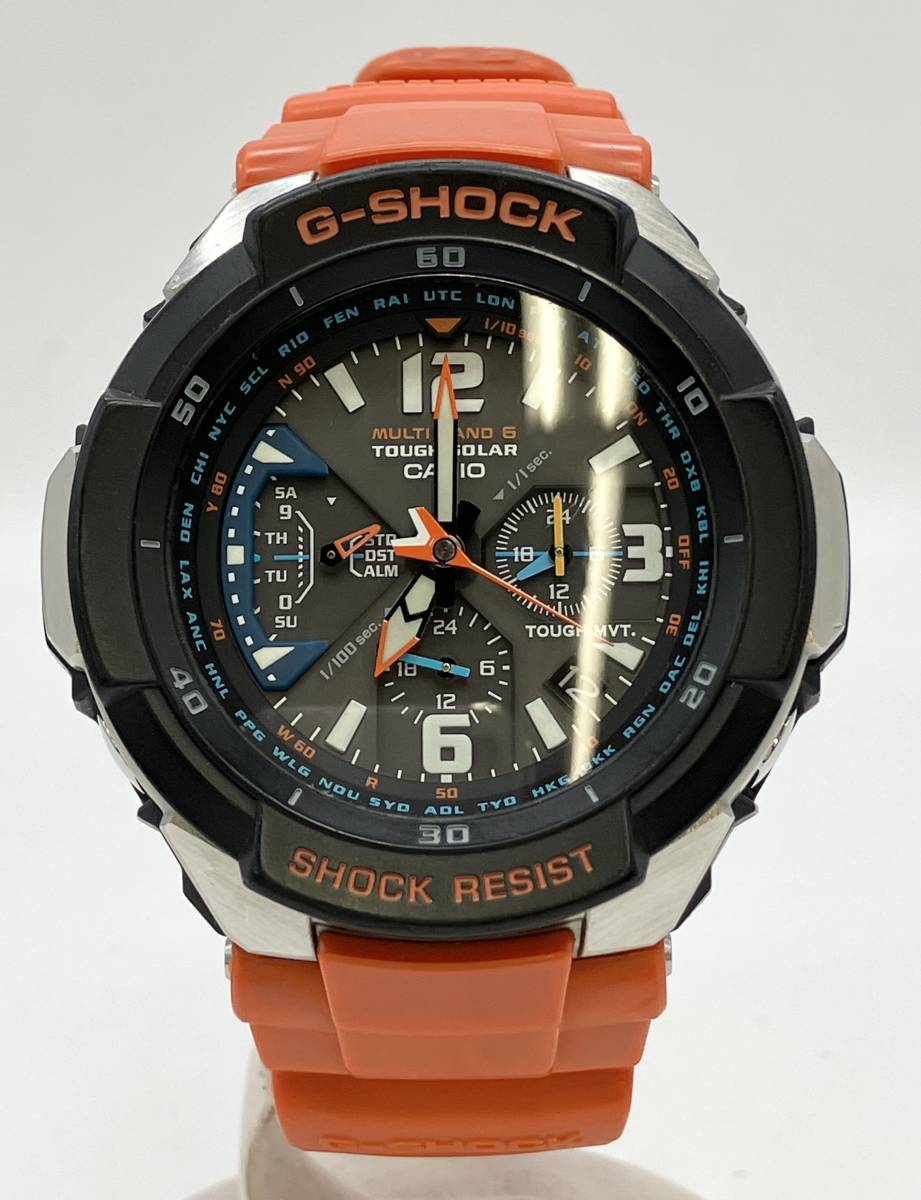 CASIO カシオ G-SHOCK ジーショック GW-3000M スカイコックピット 電波ソーラー オレンジ 腕時計_画像1