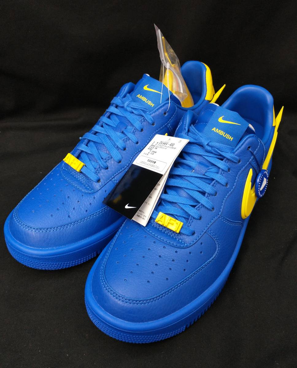 [黒タグ付・未使用] NIKE AMBUSH AIR FORCE 1 GAME ROYAL アンブッシュ コラボ エアフォース 28cm ロイヤル青 黄 DV3464-400 店舗受取可の画像2