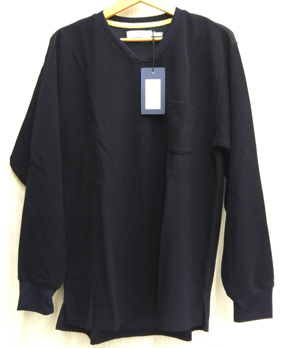 【タグあり】nonnative ノンネイティブ DWELLER L/S V NECK TEE WOOL T/C JERSEY長袖カットソー NN-C4207 ネイビー メンズ サイズ 2