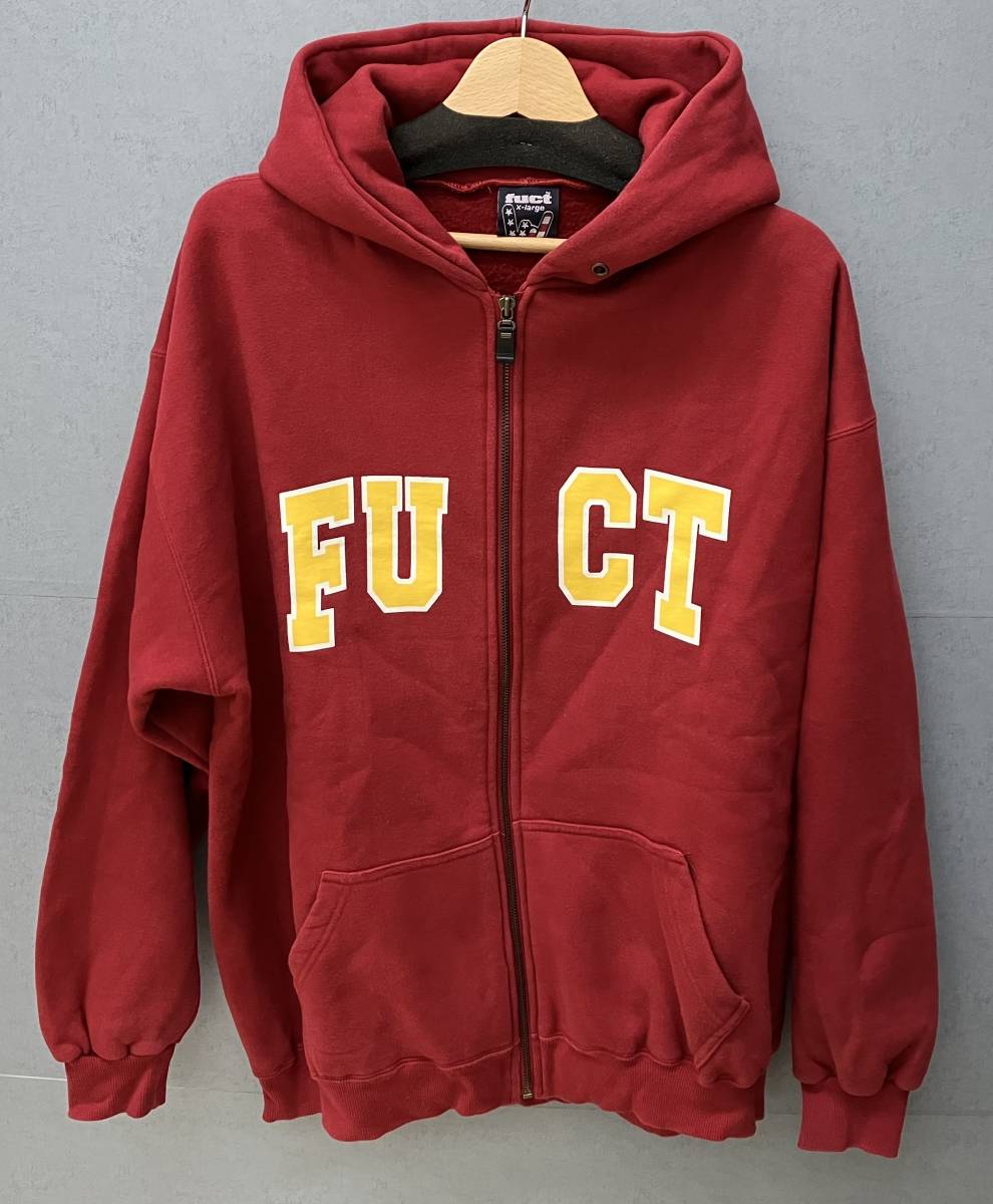\半額SALE/ fuct ファクト カジュアル ジップアップパーカー レッド XLサイズ パーカー メンズ XLサイズ以上 \半額SALE/ fuct ファクト カジュアル ジップアップパーカー レッド XLサイズ パーカー メンズ XLサイズ以上