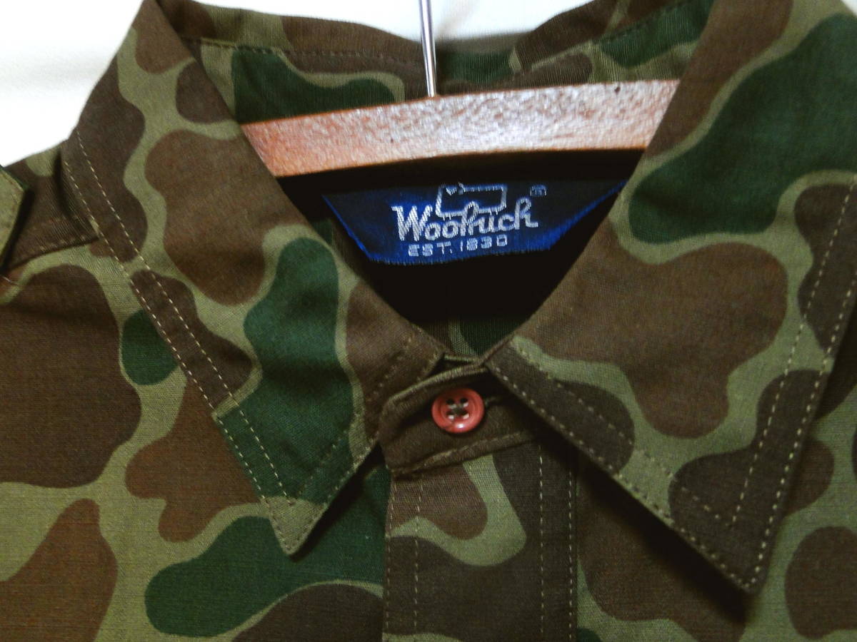 90's ウールリッチ WOOLRICH ハンターカモ S/SIZE シャツ 迷彩 デッド
