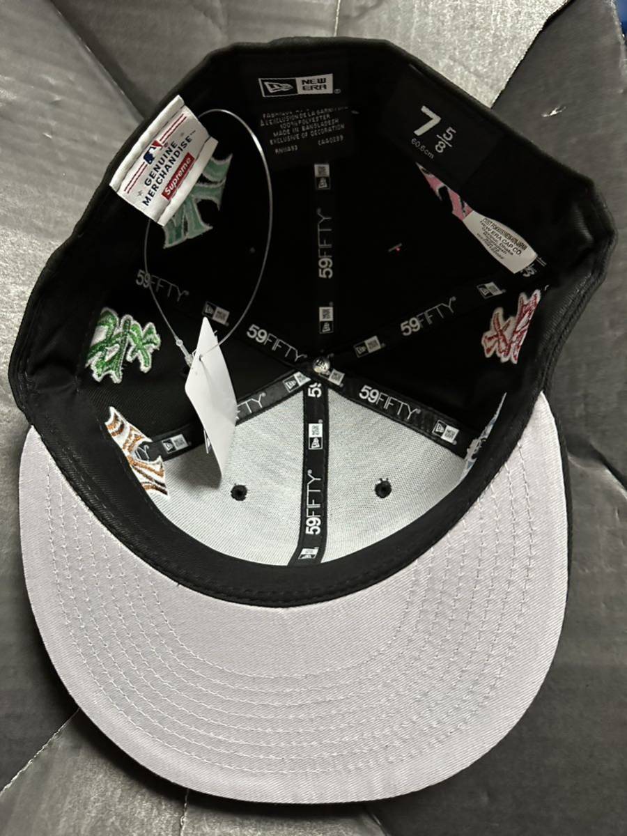 Supreme ×NEWERAxNYY 黒 7 5/8 シュプリームxニューエラxニューヨーク