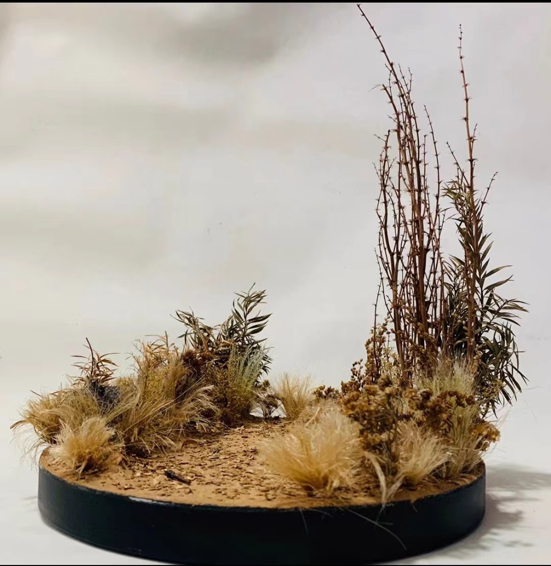 1/35 砂漠の荒野 オリジナル製作 展示台 ジオラマ完成品-