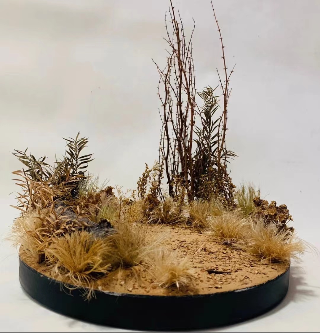 1/35 砂漠の荒野 オリジナル製作 展示台 ジオラマ完成品-