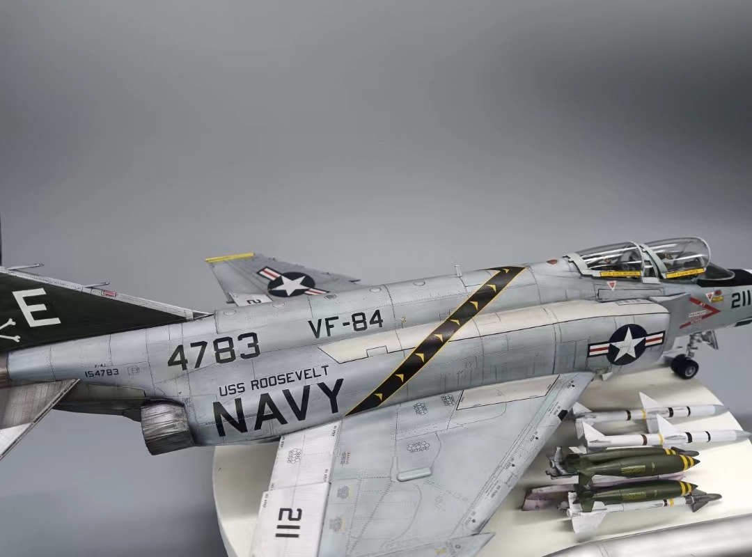 1/48 scale America Air Force F-4J Phantom painted final product 