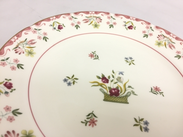 ウェッジウッド WEDGWOOD カップ&ソーサー プレート3種 計5点セット ビアンカ BIANCA Williamsburg 中古 G8000741_画像3