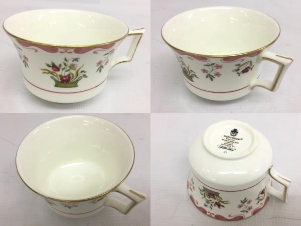 ウェッジウッド WEDGWOOD カップ&ソーサー プレート3種 計5点セット ビアンカ BIANCA Williamsburg 中古 G8000741_画像8