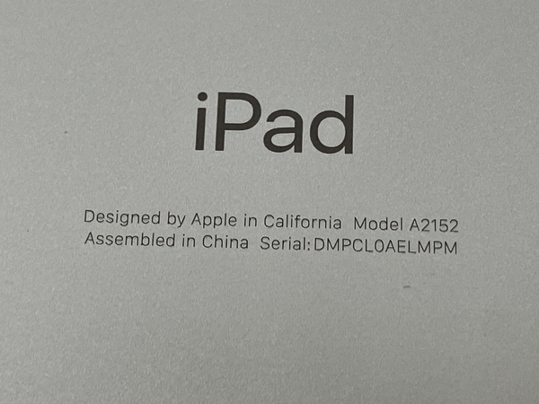 Apple iPad Air 第3世代 Wi-Fiモデル MUUR2J/A 256GB 10.5インチ タブレット 本体のみ ジャンク M8060922_画像9