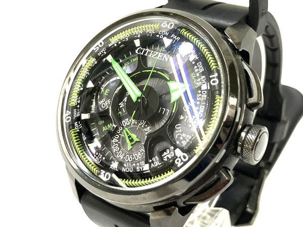 CITIZEN シチズン サテライトウェーブ クロノグラフ F990-T024602 CC7005-16E ソーラー メンズ 腕時計 ジャンク Y7897854_画像1