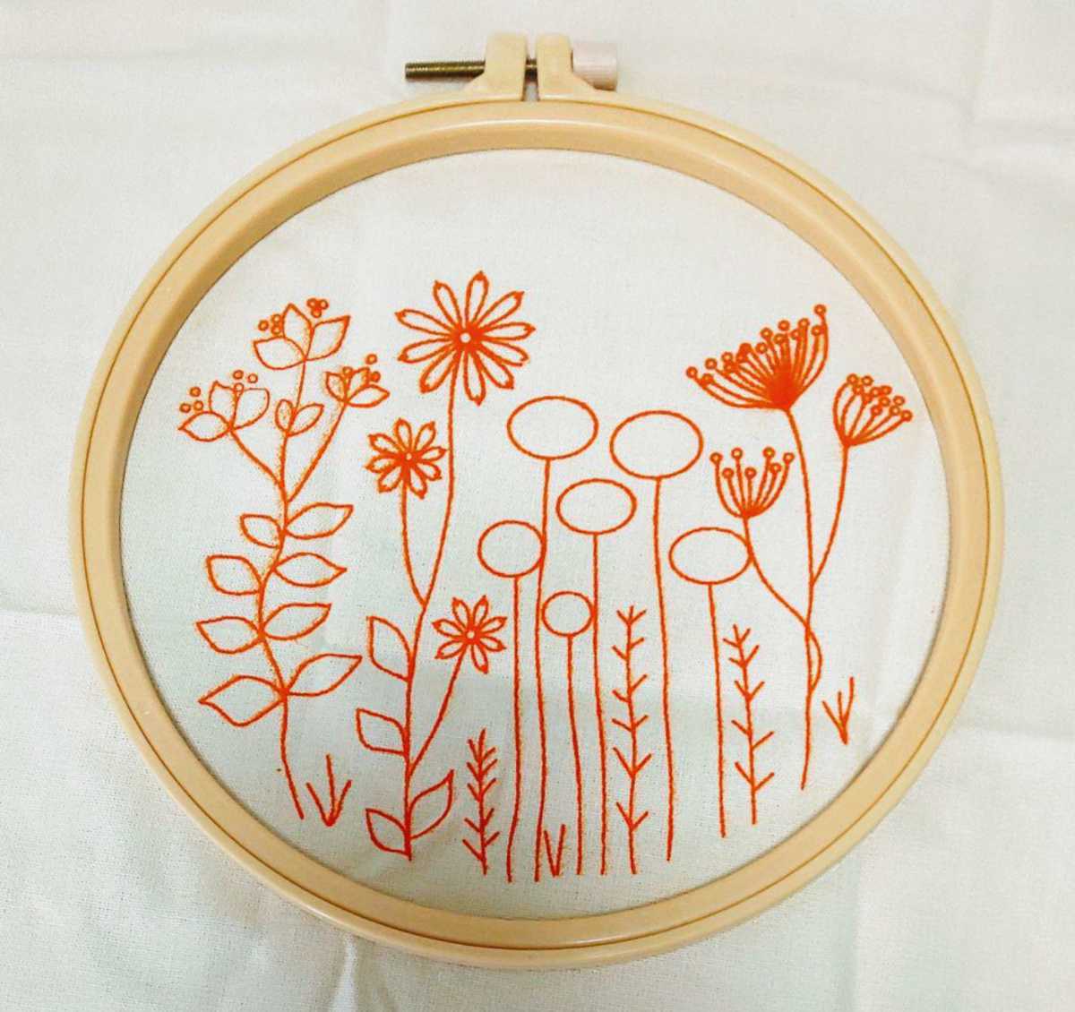 刺繍キット◆花 ナチュラルシリーズ③ フランス刺しゅう 練習 基本ステッチ 初級 かわいい ボタニカル 簡単 初心者さんでも楽しめます♪