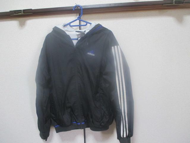 サイズS■ADIDAS/アディダス■フルジップパーカー■黒■used ｎ_画像1