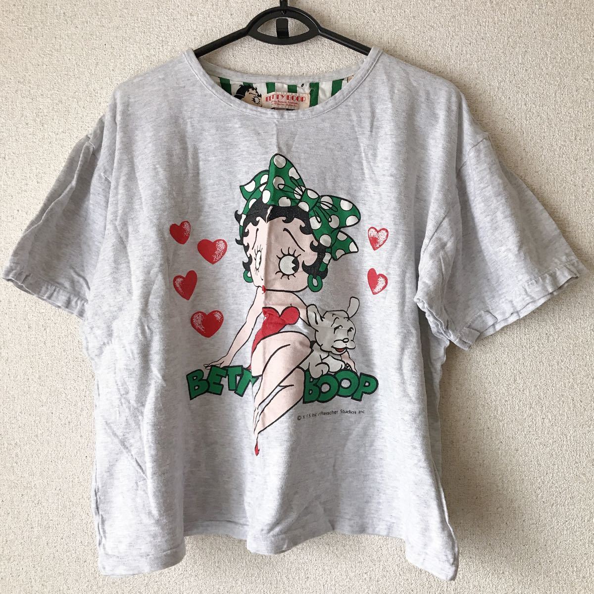 希少 ヴィンテージ 90s BETTY BOOP ベティちゃん Tシャツ グレー 半袖T