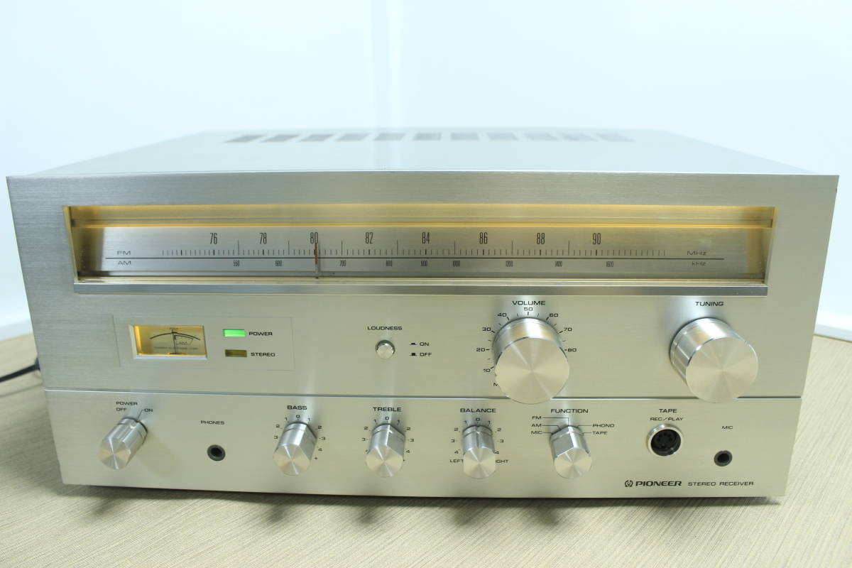 (L-XB-006) Pioneer パイオニア　ステレオレシーバー MR-1000 チューナーFM AM 動作確認　昭和 レコードプレヤー