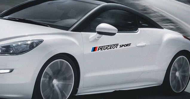 １新着限定１点品　送込　POWERED BY PEUGEOT ///PEUGEOT SPORTS　　黒色 ステッカー　右左_イメージ画像