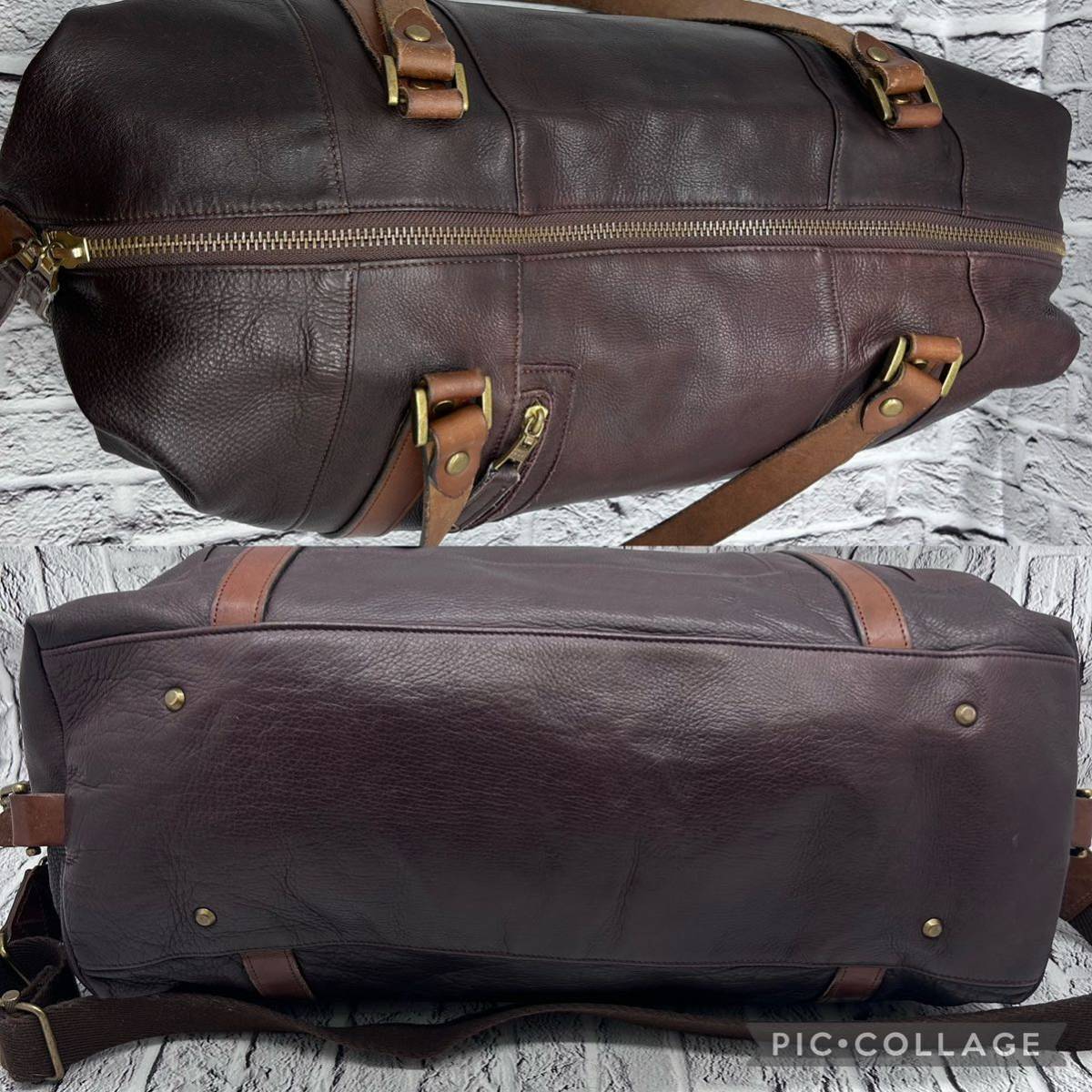 master-piece master-piece сумка "Boston bag" 2way плечо .. сумка на плечо все кожа телячья кожа Brown большая вместимость сделано в Японии дорожная сумка 