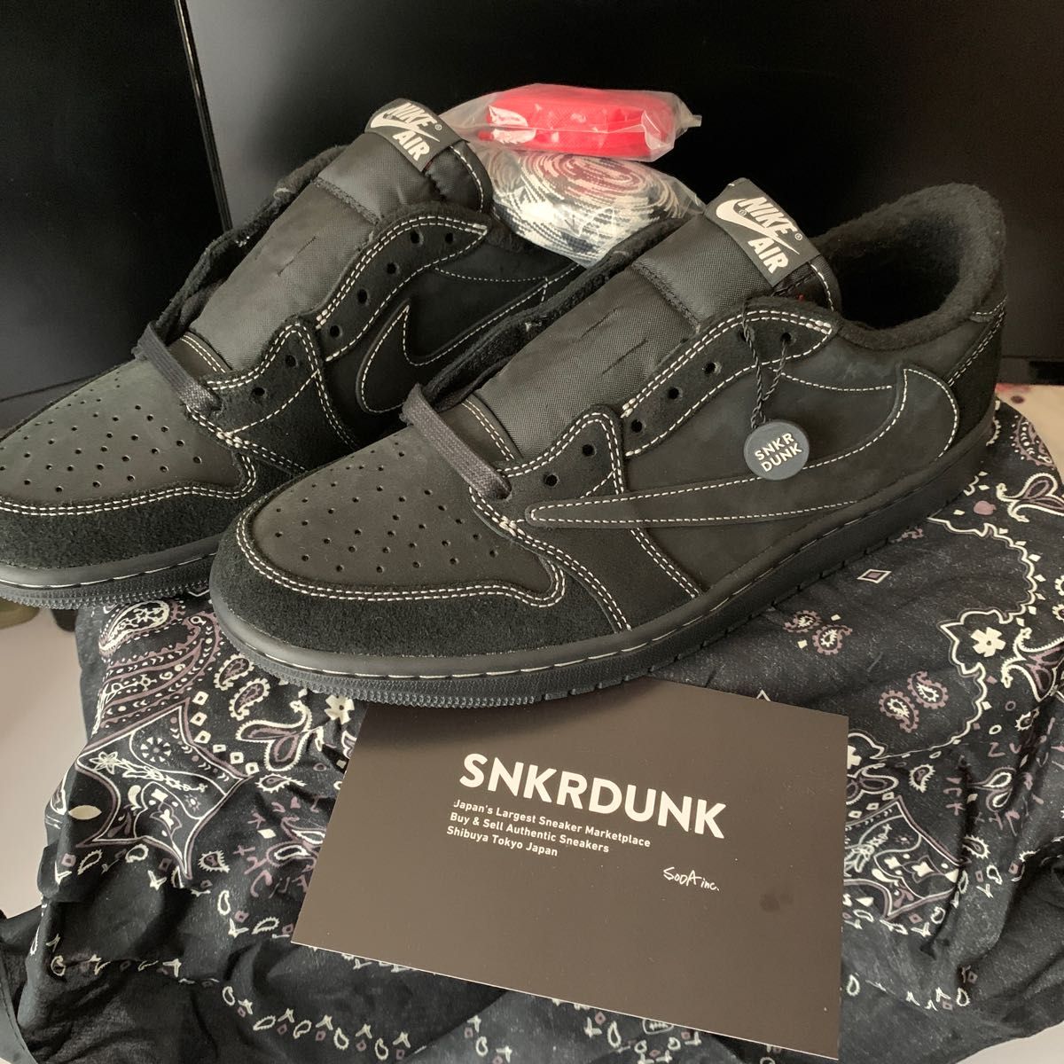 Travis Scott × Nike Air Jordan 1 Low OG Black Phantom Yahoo!フリマ