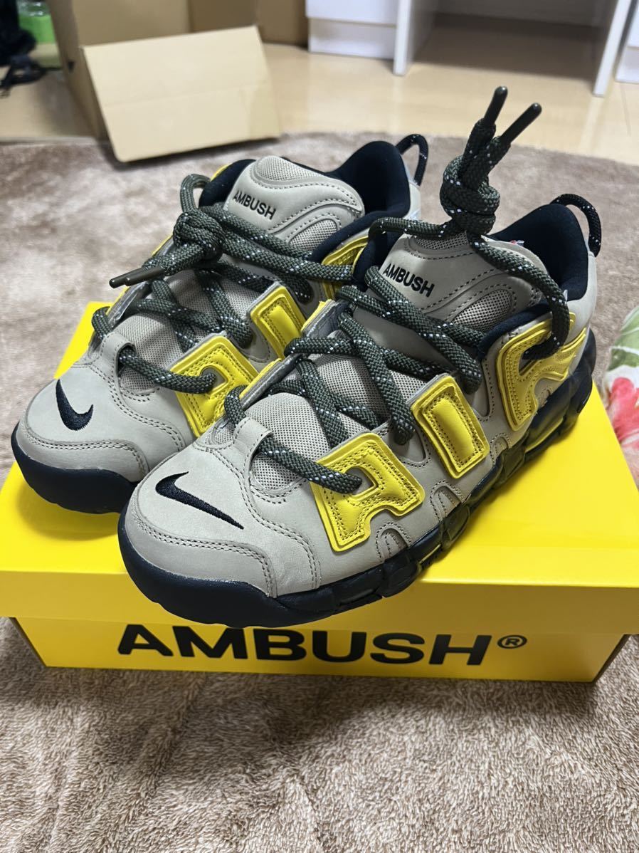 27.5cm 新品 AMBUSH × Nike Air More Uptempo Low Vivid Sulfur and