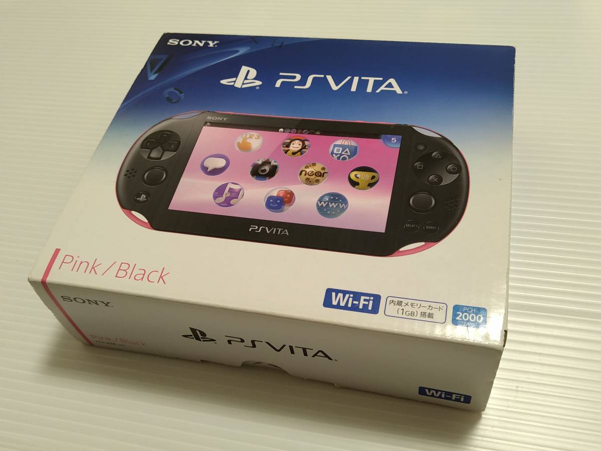 ☆ 新品同様 ☆ PSVITA 2000 ピンクブラック pink black 本体 vita 8GB