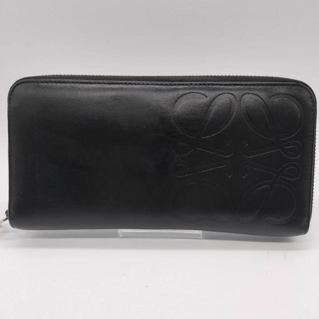 美品】ロエベ LOEWE 長財布 アナグラム ラウンドジップ 美品】ロエベ LOEWE 長財布 アナグラム ラウンドジップ
