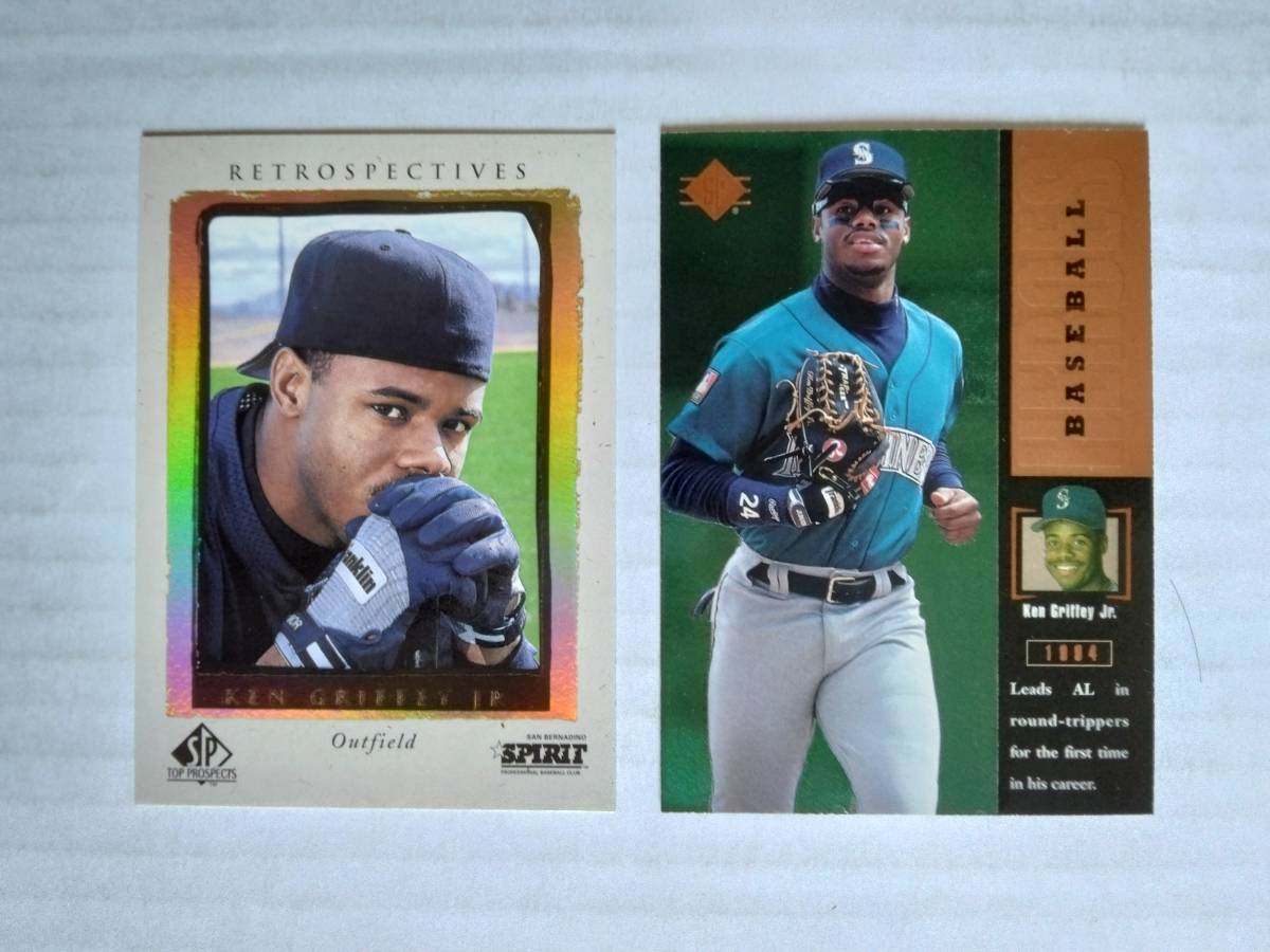 KEN GRIFFEY jr. 97 SPx #97 & 99 SP Top Prospects Retrospectives インサートカード 2枚セットの画像1