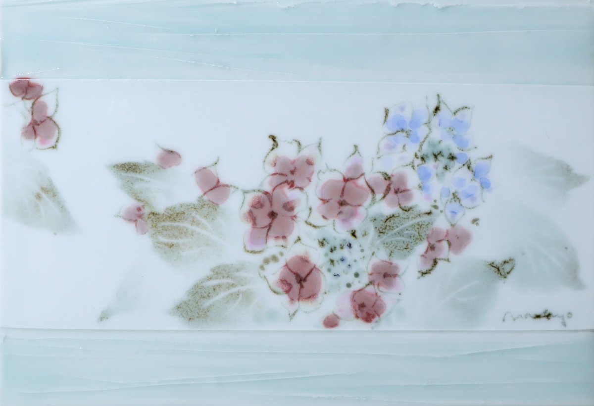 話題の人気 井口雅代 陶額 紫陽花 共箱 / 陶板 陶芸 壁掛け その他
