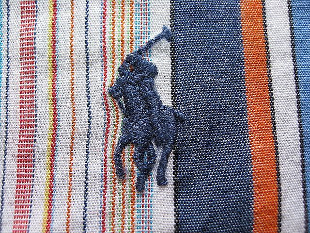  used child clothes Kids Polo Ralph Lauren POLO RALPH LAUREN 2/2T size stripe long sleeve shirt school autumn winter clothes postage 510 jpy navy blue Polo embroidery equipped 