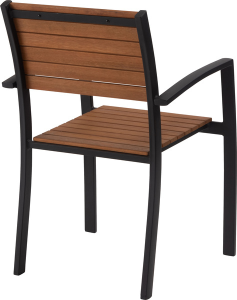 オリー チェア チェア イス 椅子 天然木 ガーデン 庭 屋外 テラス アルミ かわいい おしゃれ 黒の画像3