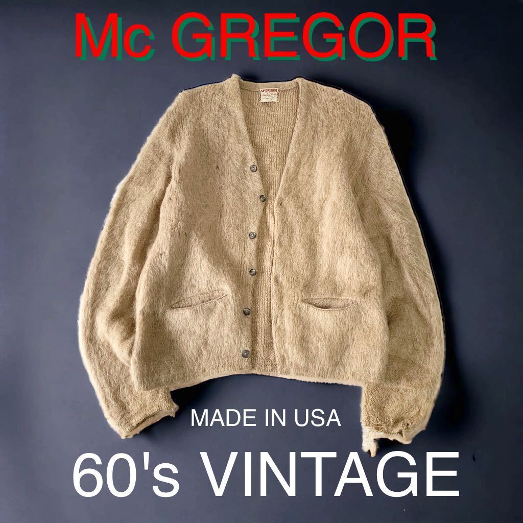 新品登場 ニット マクレガー GREGOR Mc カーディガン モヘア USA製