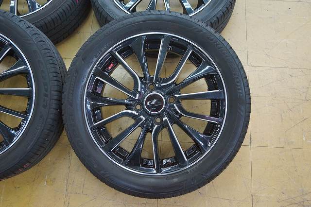 送料無料【中古 SET】165/55R15 165/55-15 ブリジストン エコピア ウェッズ レオニス VT 4H100 4.5J+45 タント NBOX カスタムの画像3