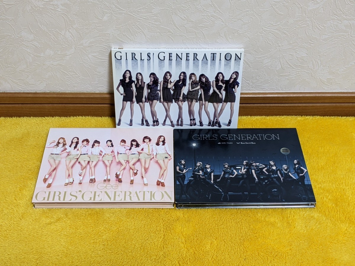 少女時代 日本発売シングル3枚セット GENIE Gee MR.TAXI Run Devil Run CD+DVD 初回限定盤 中古品*SNSD テヨン ユナ ユリ スヨン ソヒョン_画像1