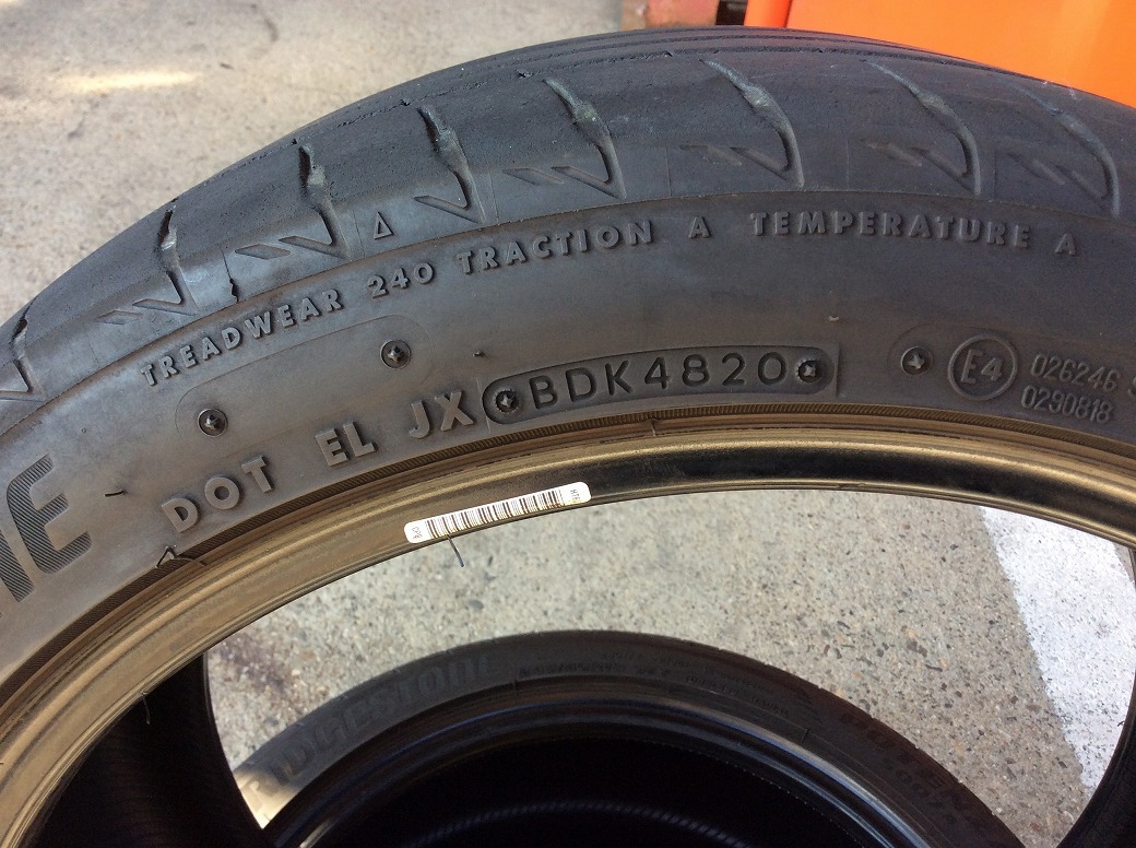 中古 タイヤ 245/40R18 ブリヂストン ポテンザ S007A 245/40-18 2本 S2000 レクサス GS IS SC ベンツ A C CLA E BMW アウディ A4 A5 A6 TT_画像5