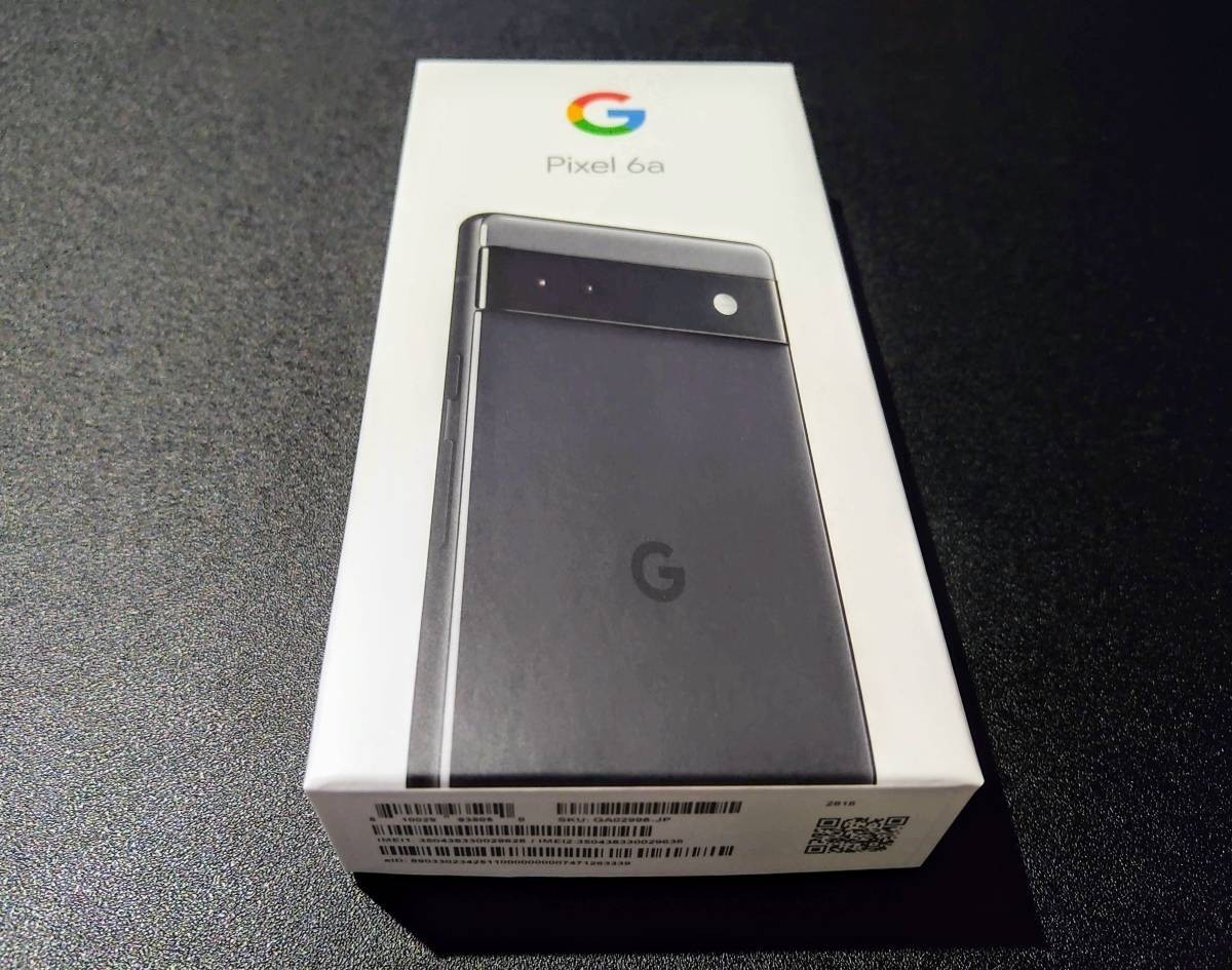 【 画面割れ】Google Pixel 6a Charcoal 128 GBジャンク品 SIMフリー チャコール 付属品完備