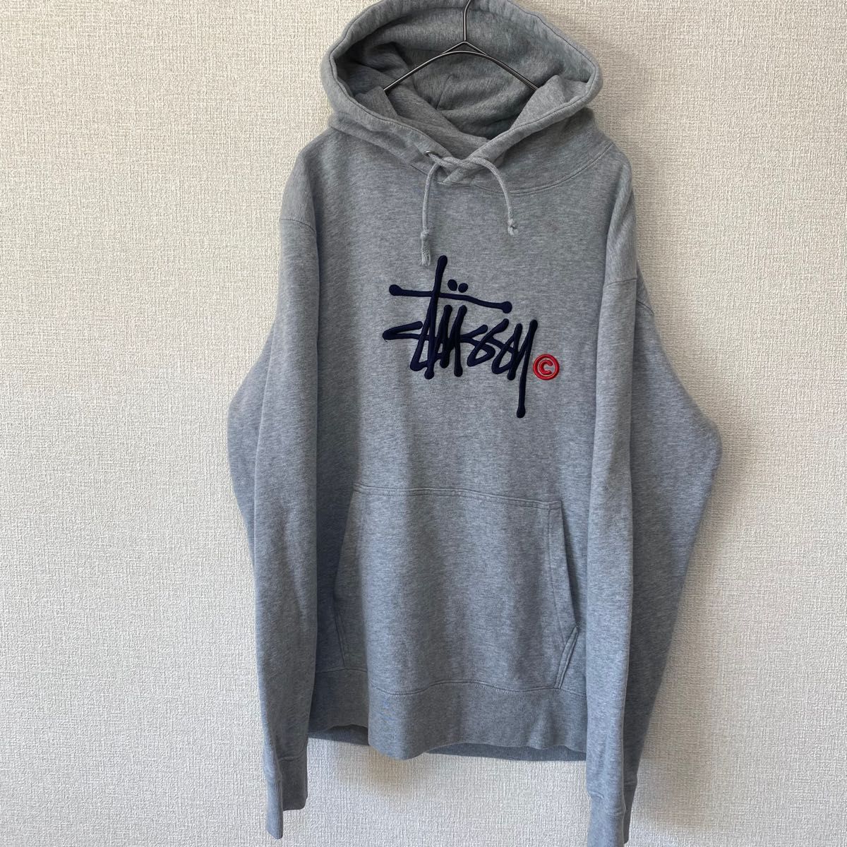 STUSSY/ステューシー プルオーバーパーカー スウェット ゴツ刺繍ロゴ