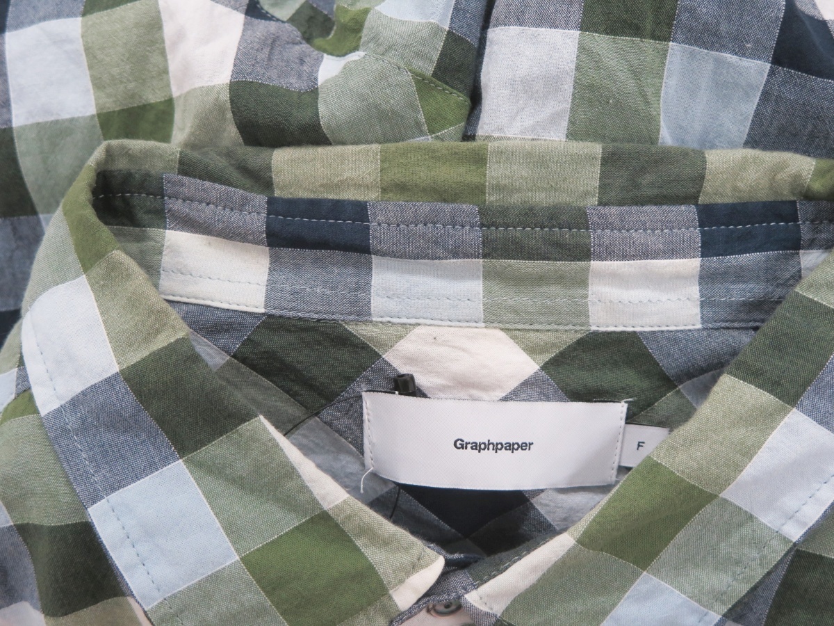 最新情報 19SS GU191-50052 グラフペーパー Graphpaper Check シャツ