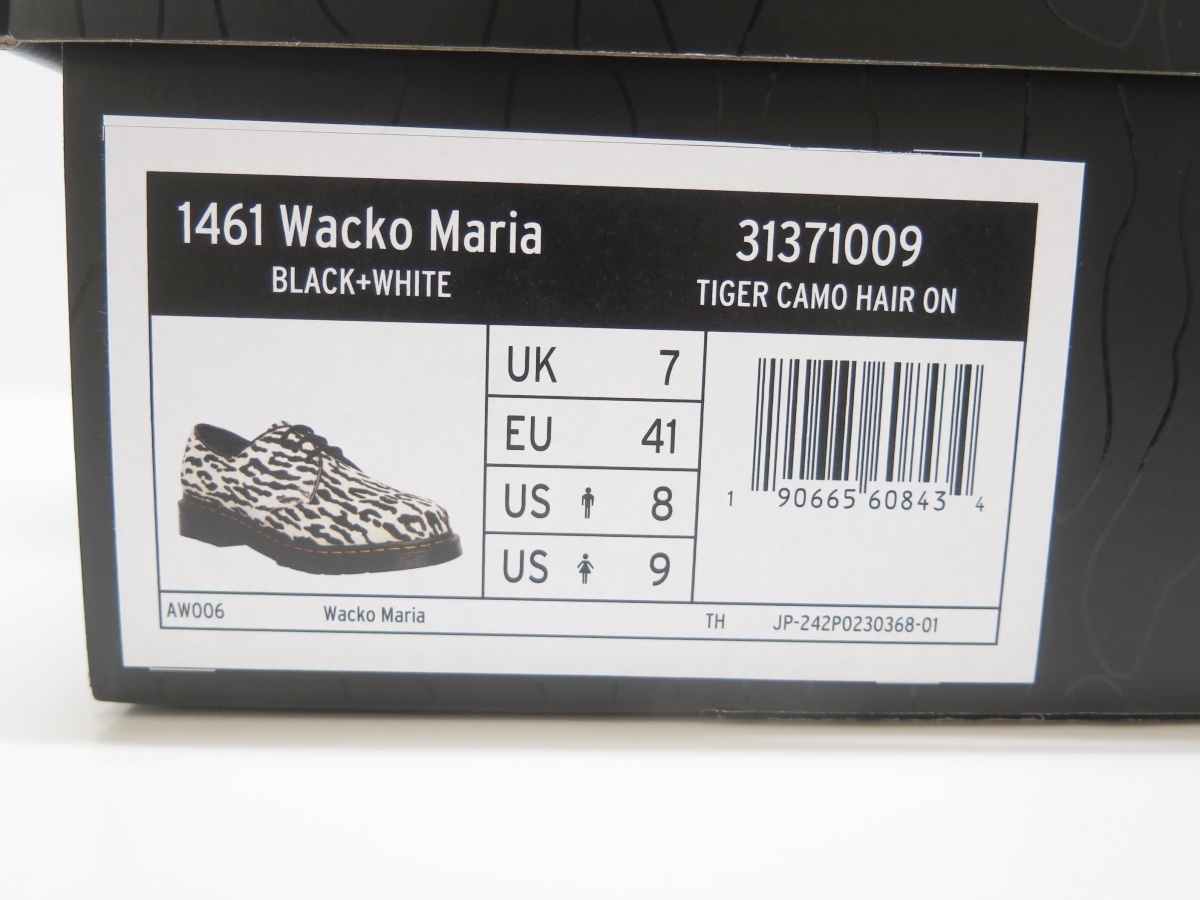 Dr.Martens×WACKO MARIA ドクターマーチン/ワコマリア 31371009 1461 レオパード 3ホールブーツ　未使用美品_画像8