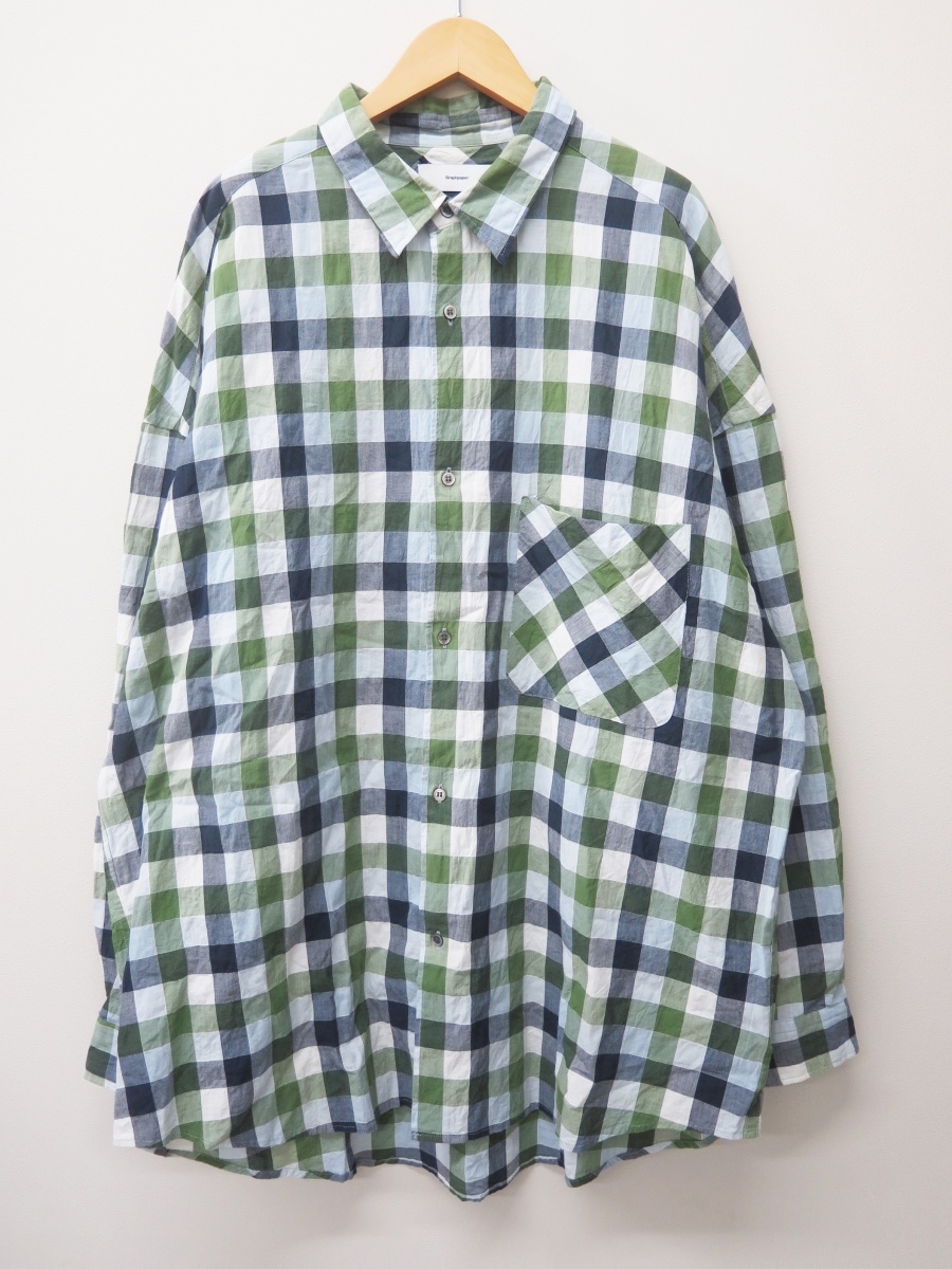最新情報 19SS GU191-50052 グラフペーパー Graphpaper Check シャツ